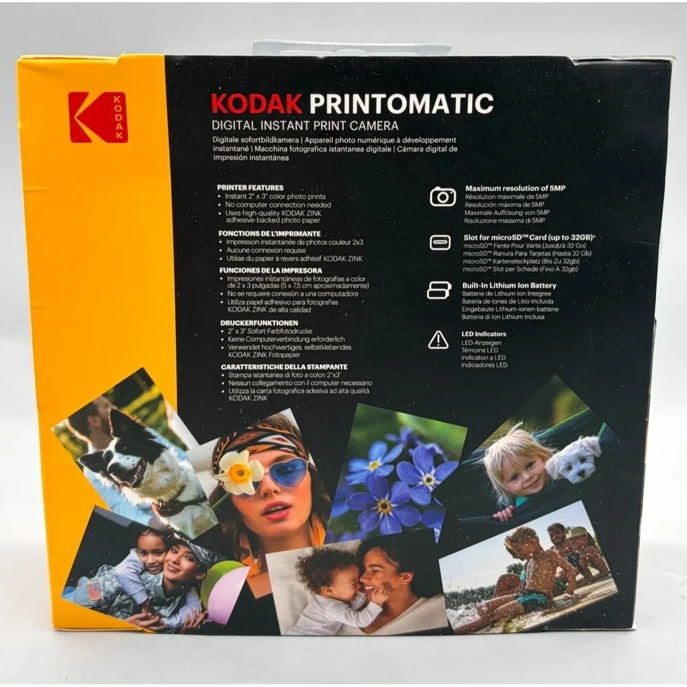 Kodak Printomatic Digital Instant Print Camera - Black White